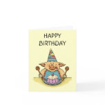 hungry piggy happy birthday note card