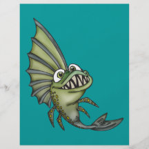 Hungry Piranha Fish Custom Flyer