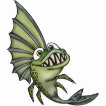 Hungry Piranha Fish Photo Cut Outs