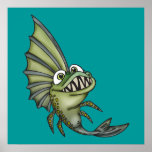 Hungry Piranha Fish posters