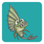 Hungry Piranha Fish stickers