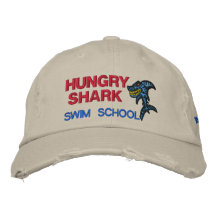 Hungry Shark Swim school Embroidered Hat