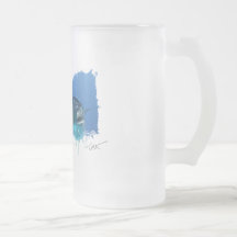 Hungry Tuna frosted beer glass Mugs