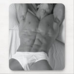 Hunk In Bed Mousepad