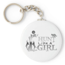 HUNT LIKE A GIRL COON HUNTING KEYCHAINS