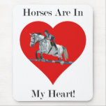 Hunter/Jumper Horse in Heart Mousepads