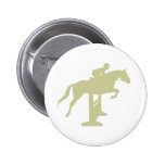 Hunter Jumper Horse & Rider (sage green) Gifts Pinback Button