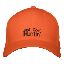 Hunter Orange Cap Embroidered Hats