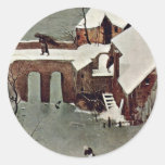 Hunters In The Snow (Month Of January) By Bruegel Sticker