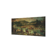Hunting in the Forest at Compiegne Canvas Print