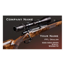 Hunting rifle business card