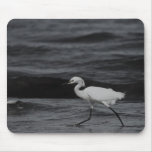 Hunting White Heron Mousepad
