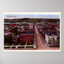 Huntington West Virginia Birds Eye View Poster