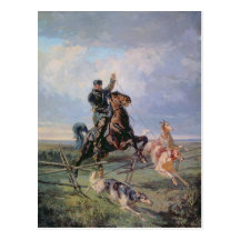 Huntsman with the Borzois, 1872 Postcards