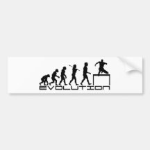Hurdle Track and Field Sport Evolution Art Bumper Stickers