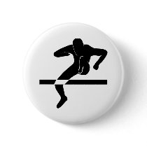 hurdles pinback button