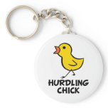 Hurdling Chick Keychain