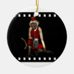 Hurdy Gurdy 3D Music Monkey 12 Christmas Ornament