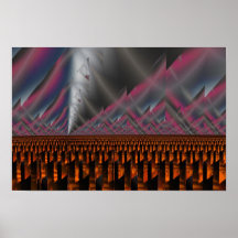 Hurricane over lava print