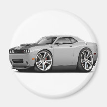 Hurst Challenger Silver Car Fridge Magnets