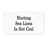 Hurting Sea Lions Is Not Cool Shipping Labels