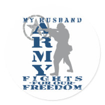 Husband Fights Freedom - ARMY Stickers
