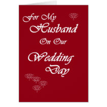 Husband on Our Wedding Day cards