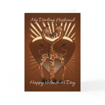Husband Valentine's Day Card With Giraffs