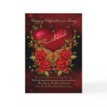 Husband, Valentine's Day Card With Heart And Roses