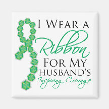 Husband's Inspiring Courage - Liver Cancer Refrigerator Magnet