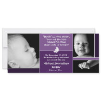 Hush Said the Moon Birth Announcement invitations