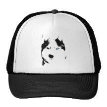 Husky Caps Sled Dog Caps  Husky / Wolf Hats Gifts