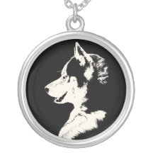 Husky Necklace Malamute / Husky Art Jewellery Gift