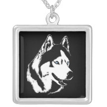 Husky Necklace Malamute / Husky Art Jewellery Gift