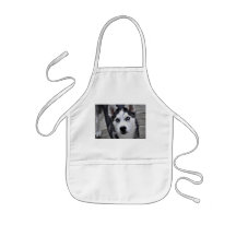 Husky Puppy Children's Apron