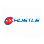 Hustle 24 Seven Red & Blue Postcard