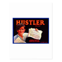 Hustler Brand Bartletts Pears Post Card