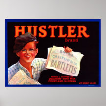 Hustler Brand Bartletts Pears Posters
