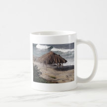 Hut On the Beach Coffee Mugs