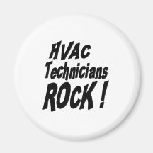 HVAC Technicians Rock! Magnet