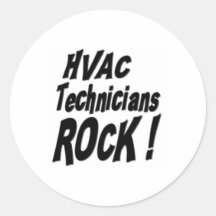 HVAC Technicians Rock! Sticker