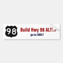 Hwy 98 ALT Bumper Sticker