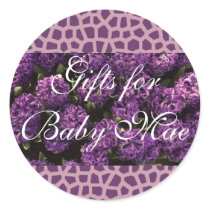 Hyacinths, Pretty Gift Sticker Template