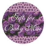 Hyacinths, Pretty Gift Sticker Template