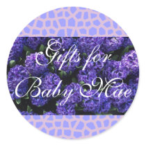 Hyacinths, Pretty Gift Sticker Template