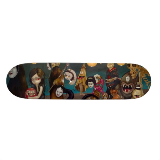 Hyakki Yako japan yokai gothic Skateboard