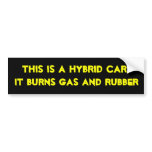 Hybrid car bumper stickers