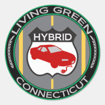 Hybrid Connecticut Stickers