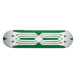 Hybrid White (Green) Skateboard Deck