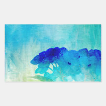 Hydrangea Art Rectangle Stickers